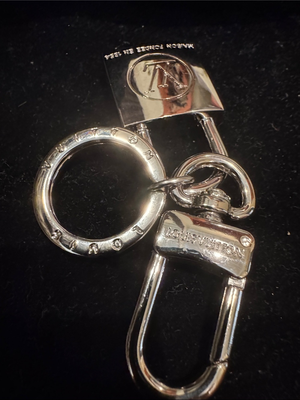 LV Lock Silver Color Key Holder or Charm - Picture 3 of 5
